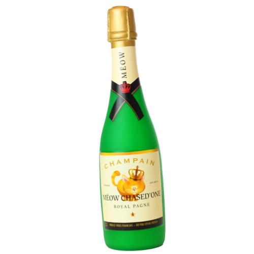 SILLY SQUEAKER WINE BOTTLE MEOW CHASED ONE